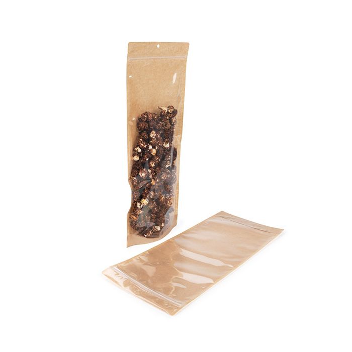 Kraft Stand Up Pouch 178x60x432 mm - 100 pieces