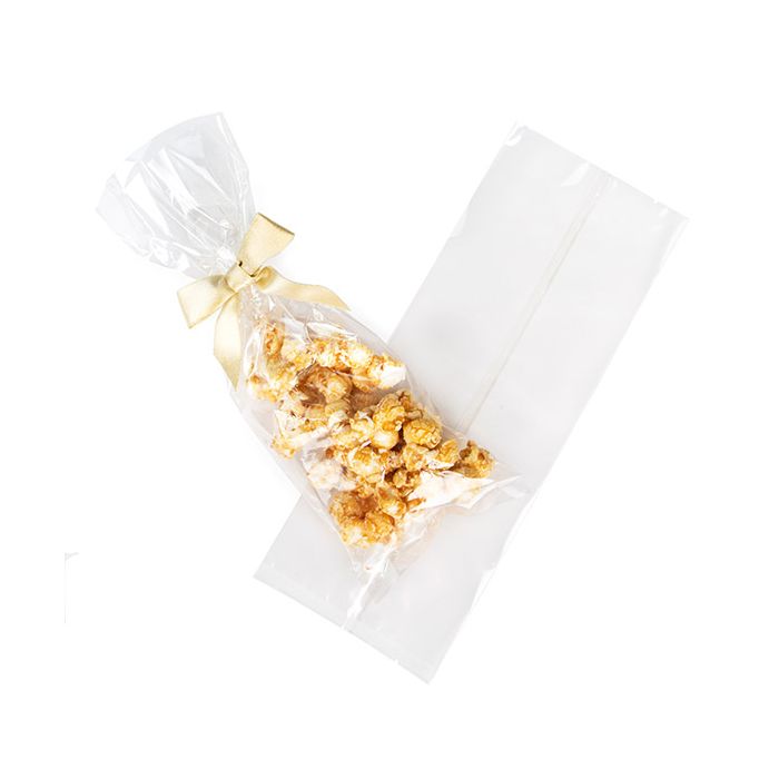 Eco-friendly Home Compostable Clear Flat Crinkle Bag 127x330 mm - 100 pieces