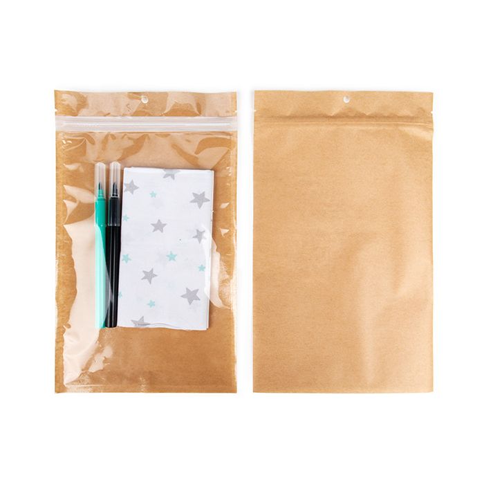 Eco-Friendly Grip Seal Bags Kraft 152 x235 mm - 100 pieces