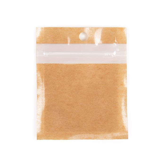 Eco-Friendly Grip Seal Bags Kraft 51x51 mm - 100 pieces