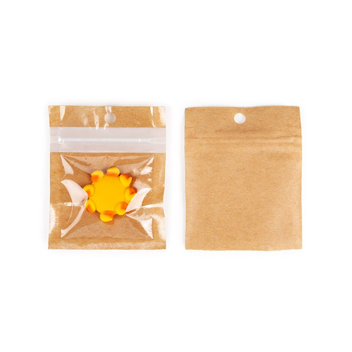 Eco-Friendly Grip Seal Bags Kraft 51x51 mm - 100 pieces