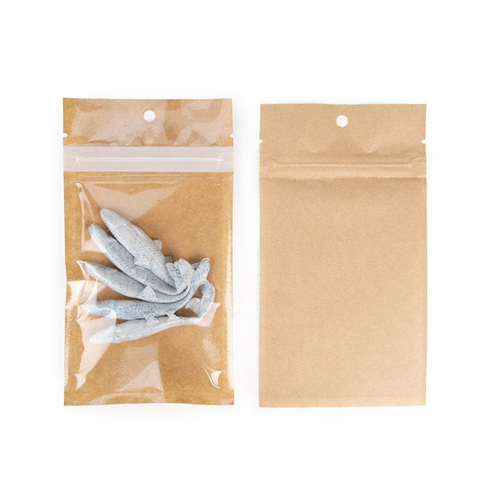 Eco-Friendly Grip Seal Bags Kraft 76 x114 mm - 100 pieces