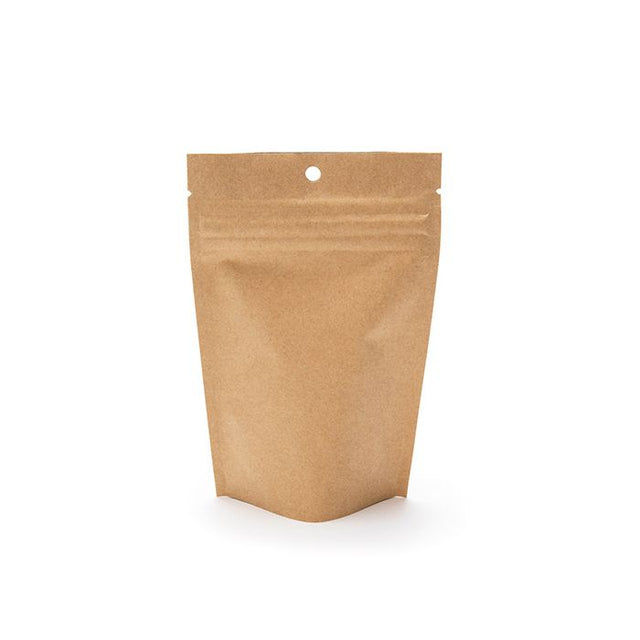 Child Resistant Pouch Bags Kraft 102x64x152mm 