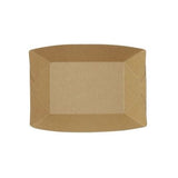 Snack trays cardboard 400 ml Brown Organic Coated (1000 pieces) [GB-DCA06445]