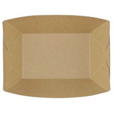 Snack trays cardboard 800 ml Brown Organic Coated (600 pieces) [GB-DCA06453]