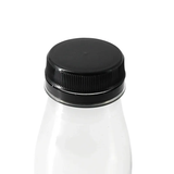 rPET bottles 250 ml clear/black lid - 285 pcs