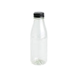 rPET bottles 500 ml clear/black lid 