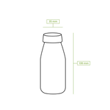 rPET bottles 500 ml clear/black lid - 198 pcs