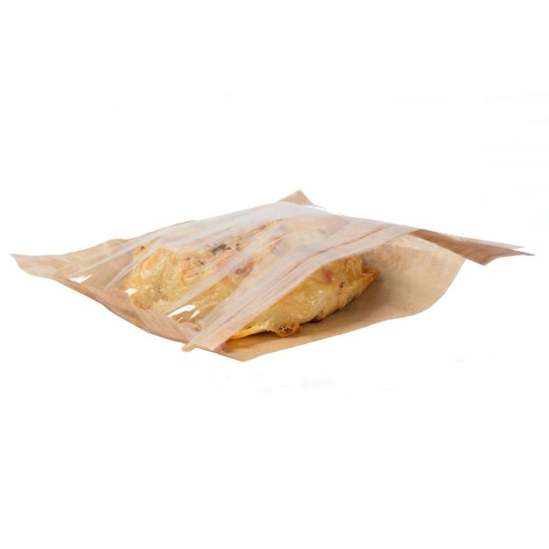Snack bag Paper/organic film, 17.5x20 cm palm leaf look (500 pieces) [GB-DFC00512]