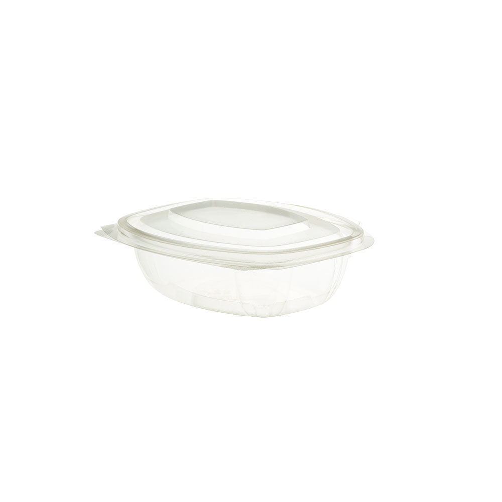 Deli Bowls PLA 375 ml, hinged lid, rectangular (300 pieces) [GB-DFC01921]