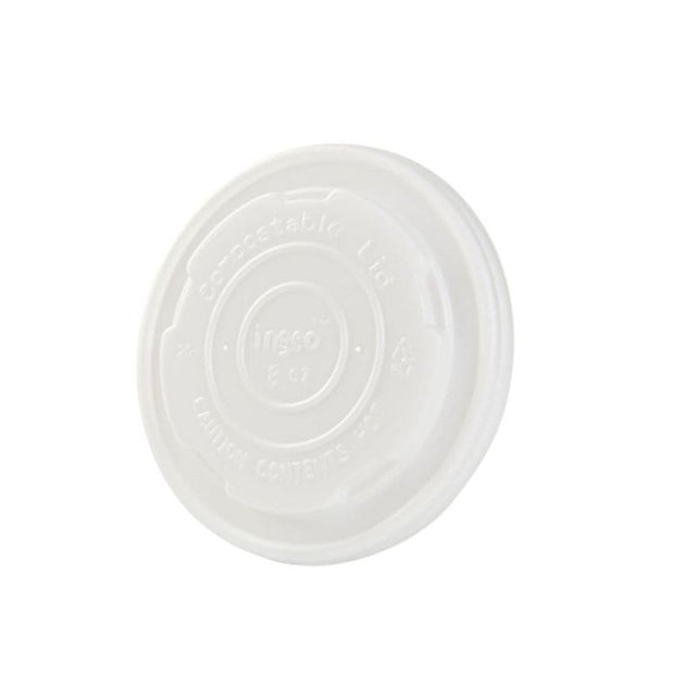 Bio Flat lid CPLA Ø 90 mm White (1000 pieces) [GB