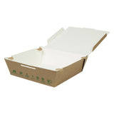 Take-away Boxes Cardboard 22x6,6x21 cm 1700 ml Brown bio-coated (300 pieces) [GB-DFC04261]
