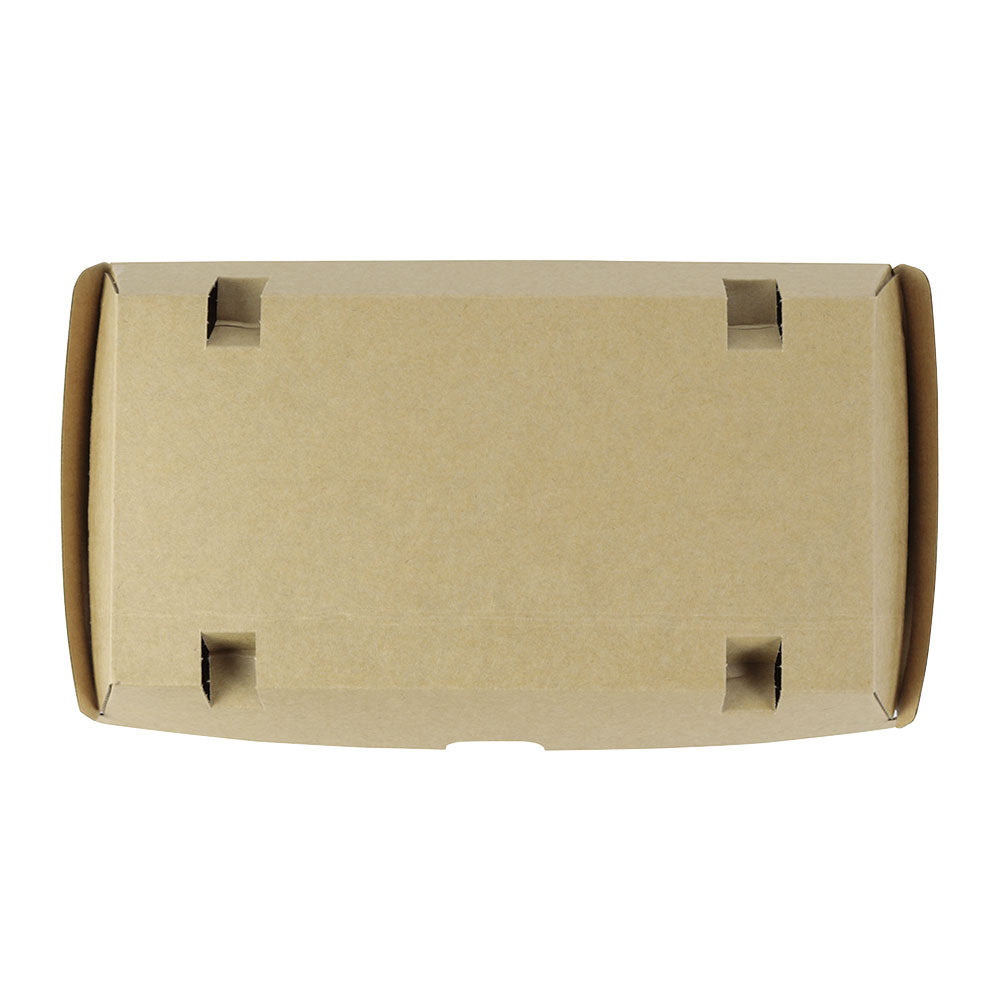 Take-away Boxes Cardboard with flap lid 24.8x13x7.5 cm Brown (200 pieces) [GB-DFC04325]