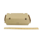 Take-away Boxes Cardboard with flap lid 24.8x13x7.5 cm Brown (200 pieces) [GB-DFC04325]