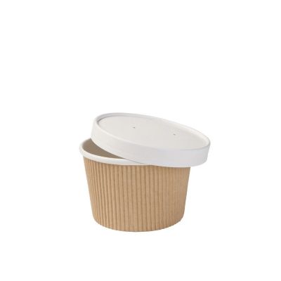 Ribbed soup cup Brown 375 ml (500 pieces) [GB-DFC08740]