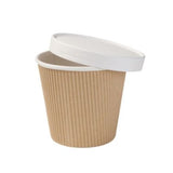 Ribbed soup cup Brown 500 ml Ø 116 mm (500 pieces) [GB-DFC08750]