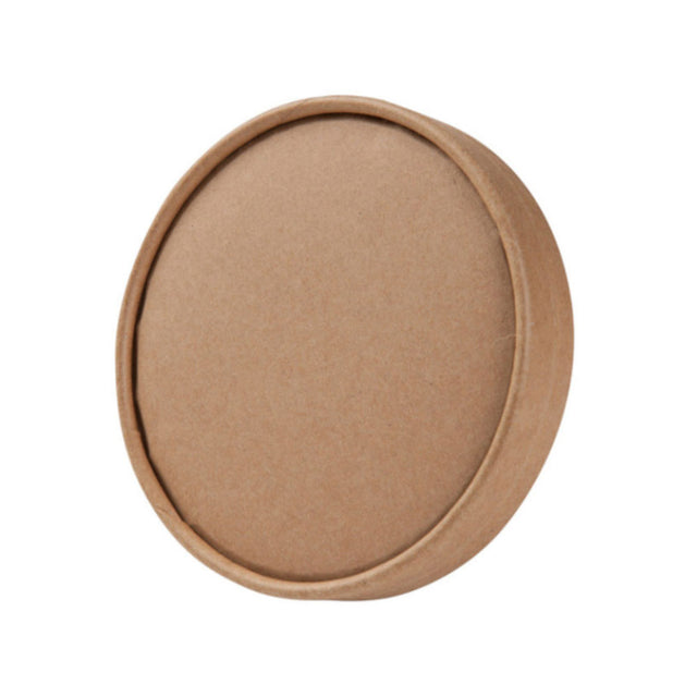 Lid Cardboard Ø 150 mm Brown, PLA coating (300 pieces) [GB
