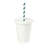 Flat Lid Paper Ø 90 mm White Straw Cross - 1000 pcs