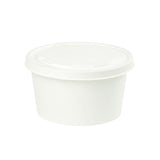 Flat Lid Paper Ø 115 mm White Closed - 500 pcs