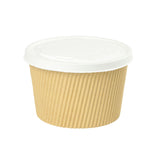 Flat Lid Paper Ø 115 mm White Closed - 500 pcs