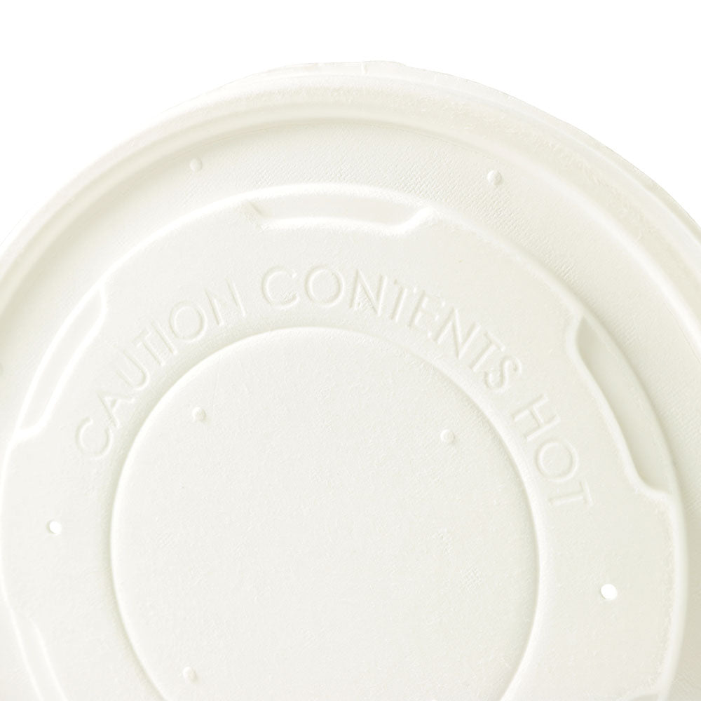 Flat Lid Paper Ø 115 mm White Closed - 500 pcs