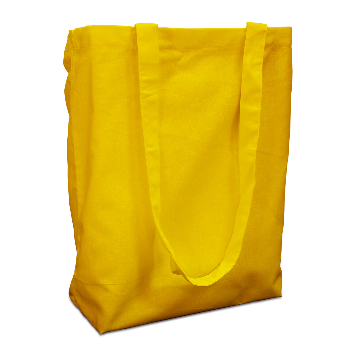 Cotton carrier bags 38x42cm with handle yellow 38x42cm (250 pcs.) [FP