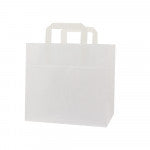Take-away bags 26+17x25cm White - 250 pcs