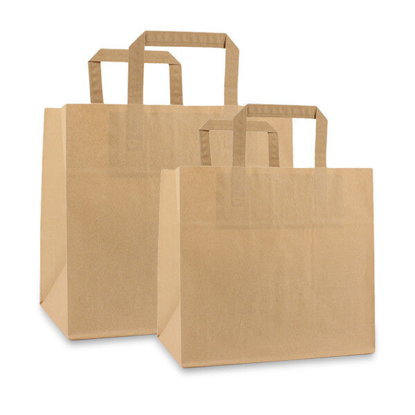 Take-away bags 32+21,5x27cm Brown - 250 pcs