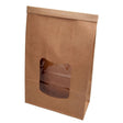 Kraft bags brown 15.5x7x24.5 mm reclosable 