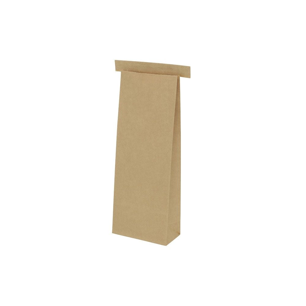 Kraft bags Brown 9x4.5x23.5 mm reclosable - 500 pcs