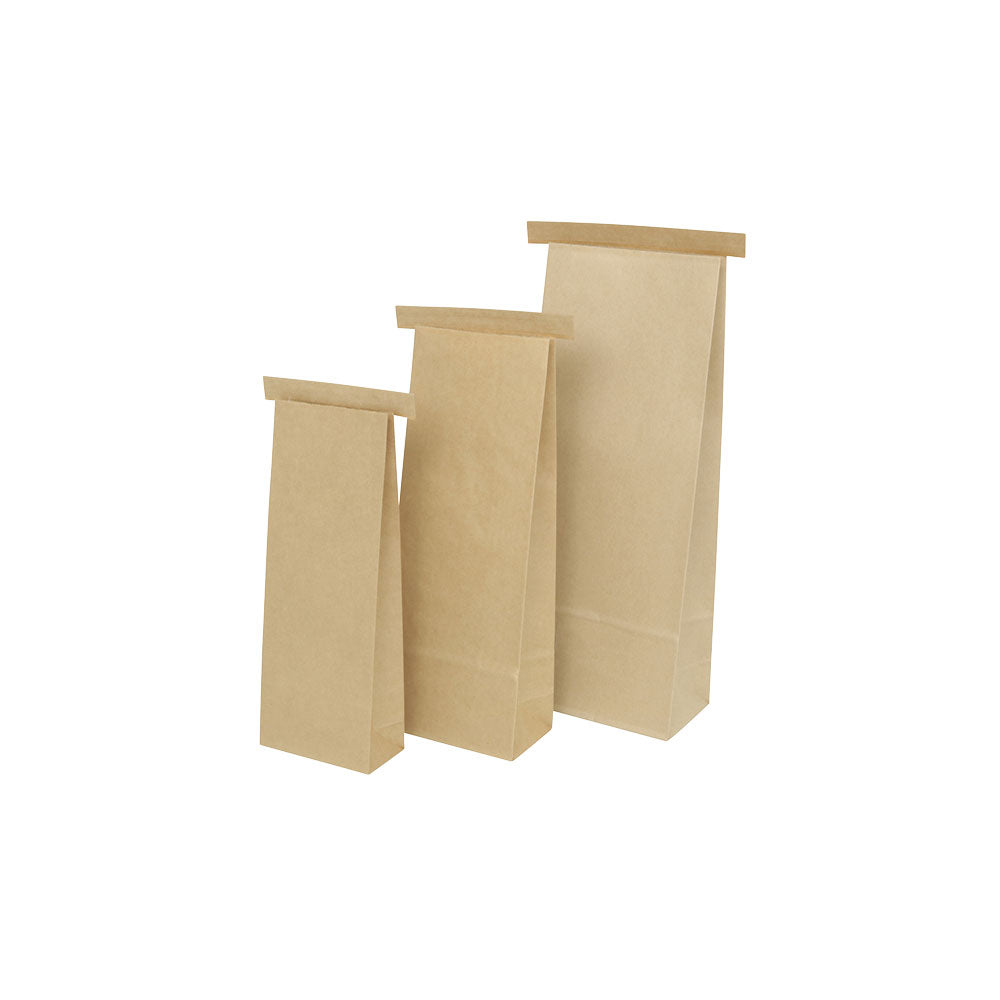 Bags Kraft brown with Closure 10x5.9x27.4 cm (500 pieces) [GB-DRE03350]