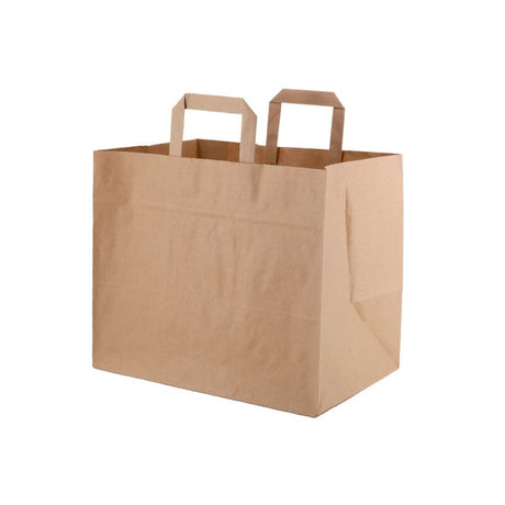 Recycled paper carrier bags 32 × 21 × 27 cm brown (250 pieces) [GB