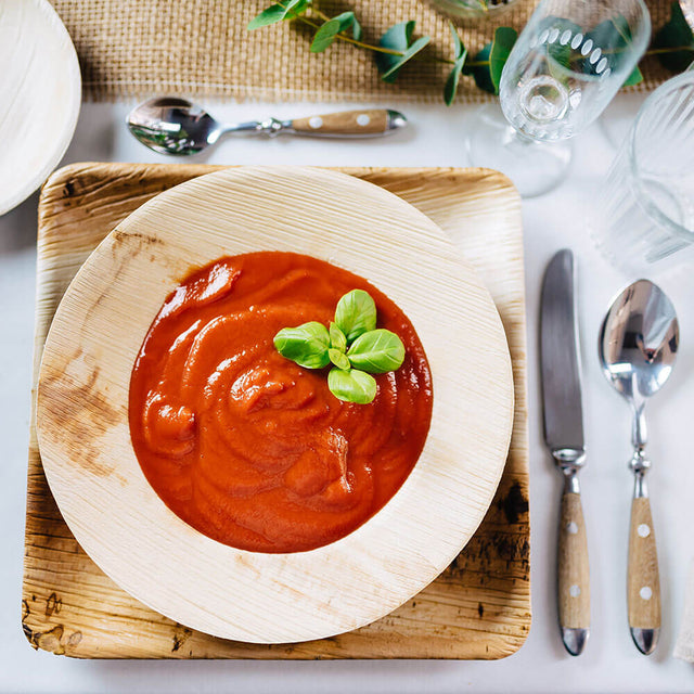 Round Plate Palm Leaf, Ø 23 cm, deep (200 pieces) [GB