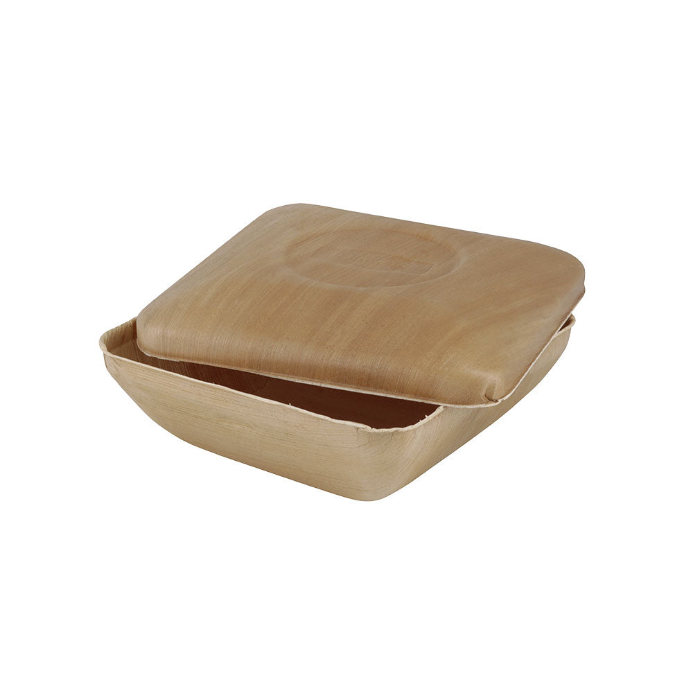 Bowls Palmware® 18x5x18 cm 800 ml, with lids square (60 pieces) [GB