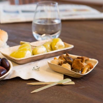 Bowls Palm Leaf 8.3x2.2x8 cm, 80ml (800 pieces) [GB-DTW05482]