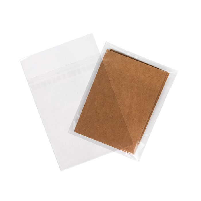 Eco-Friendly Bioplastic Clear Bags 108x137 mm Protective Closure - 100 pcs