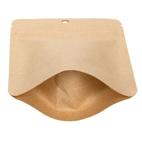 Eco Stand Up Pouches Kraft 57 grams 102x60x152mm - 100 pcs