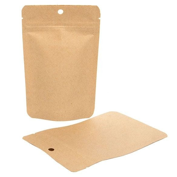Eco Stand Up Pouches Kraft 57 grams 102x60x152mm 