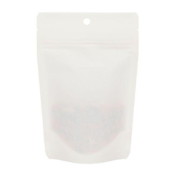 Eco Stand Up Pouches Kraft White 57 grams 102x60x152mm - 100 pcs