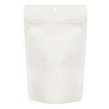 Eco Stand Up Pouches Kraft White 113 grams 130x79x206mm - 100 pcs