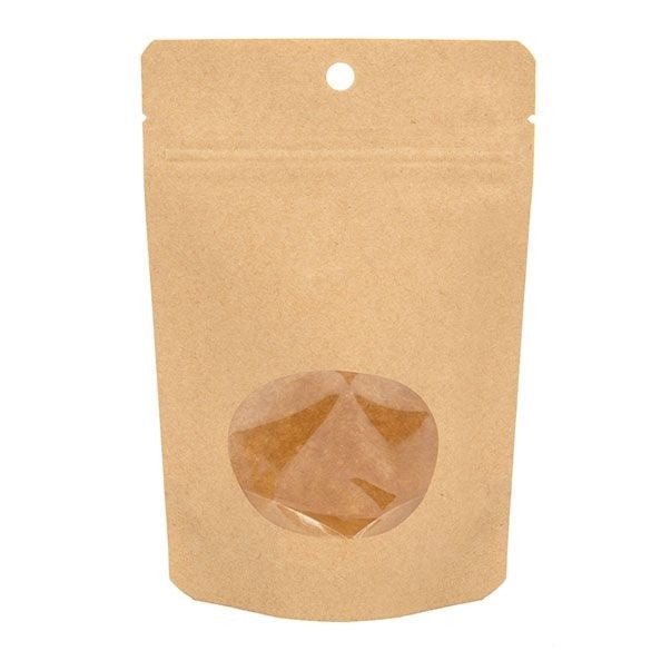 Eco Stand Up Pouches Kraft 57 grams 102x60x152mm - 100 pcs