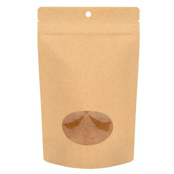 Eco Stand Up Pouches Kraft 113 grams 130x79x206mm - 100 pcs