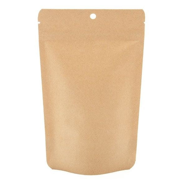 Eco Stand Up Pouches Kraft 113 grams 130x79x206mm - 100 pcs