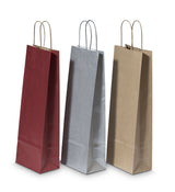 Paper Wine Gift Bags Gold 140x80x390mm - 50 pcs