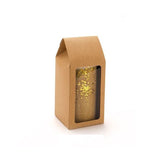 Kraft Gift Boxes with Window 89x89x216mm - 25 pcs
