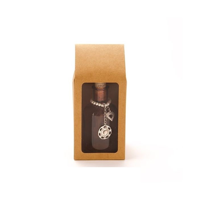 Kraft Gift Boxes with Window 89x89x216mm - 25 pcs