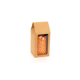 Kraft Gift Boxes with Window 89x89x216mm - 25 pcs