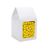 Kraft Gift Boxes with Window glossy White 90x90x165mm - 25 pcs