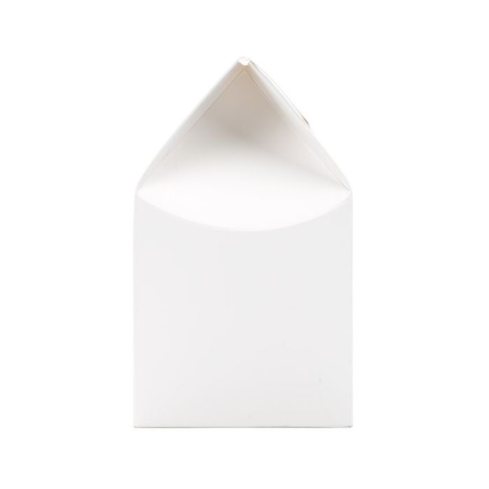 Kraft Gift Boxes with Window glossy White 90x90x165mm - 25 pcs