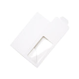 Kraft Gift Boxes with Window glossy White 9x9x21.5cm - 25 pcs